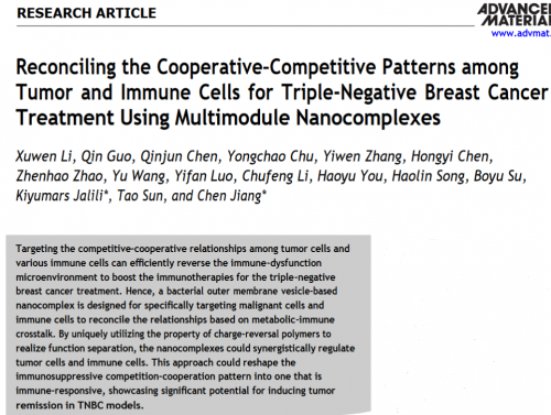 Publication of an article in the journal ADVANCED MATERIALS
