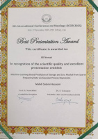 کسب عنوان ارائه برتر در کنفرانس بین المللی رئولوژی توسط آقای مهندس علی نعمت، دانشجو دانشکده مهندسی پلیمر
